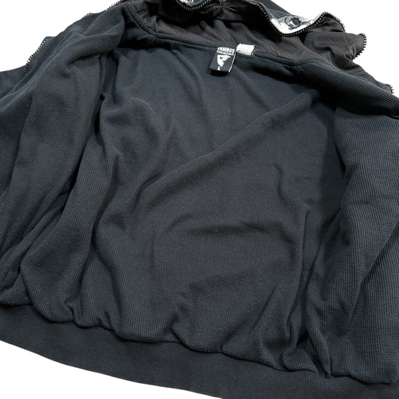 Vintage Y2K Famous Stars & Straps Ben Franklin Mask Zip Thermal Hoodie Mens L - Picture 7 of 10